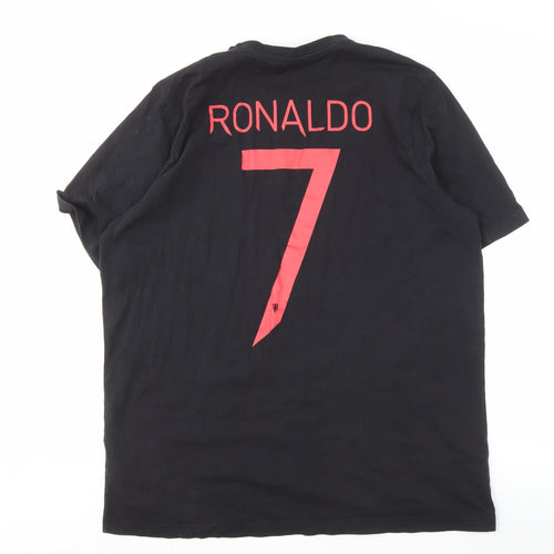 Adidas Men's XL Black Ronaldo T-Shirt Sports Style