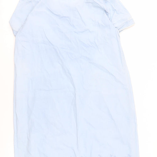 Brakeburn Women's Blue Cotton Knee Length Shift Dress