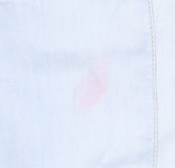 Brakeburn Women's Blue Cotton Knee Length Shift Dress