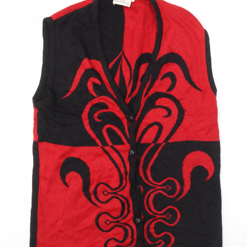 Hamells Women's Red and Black Cardigan - Size S