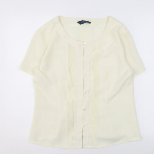 Debenhams Women's Ivory Blouse Size 16, Round Neck