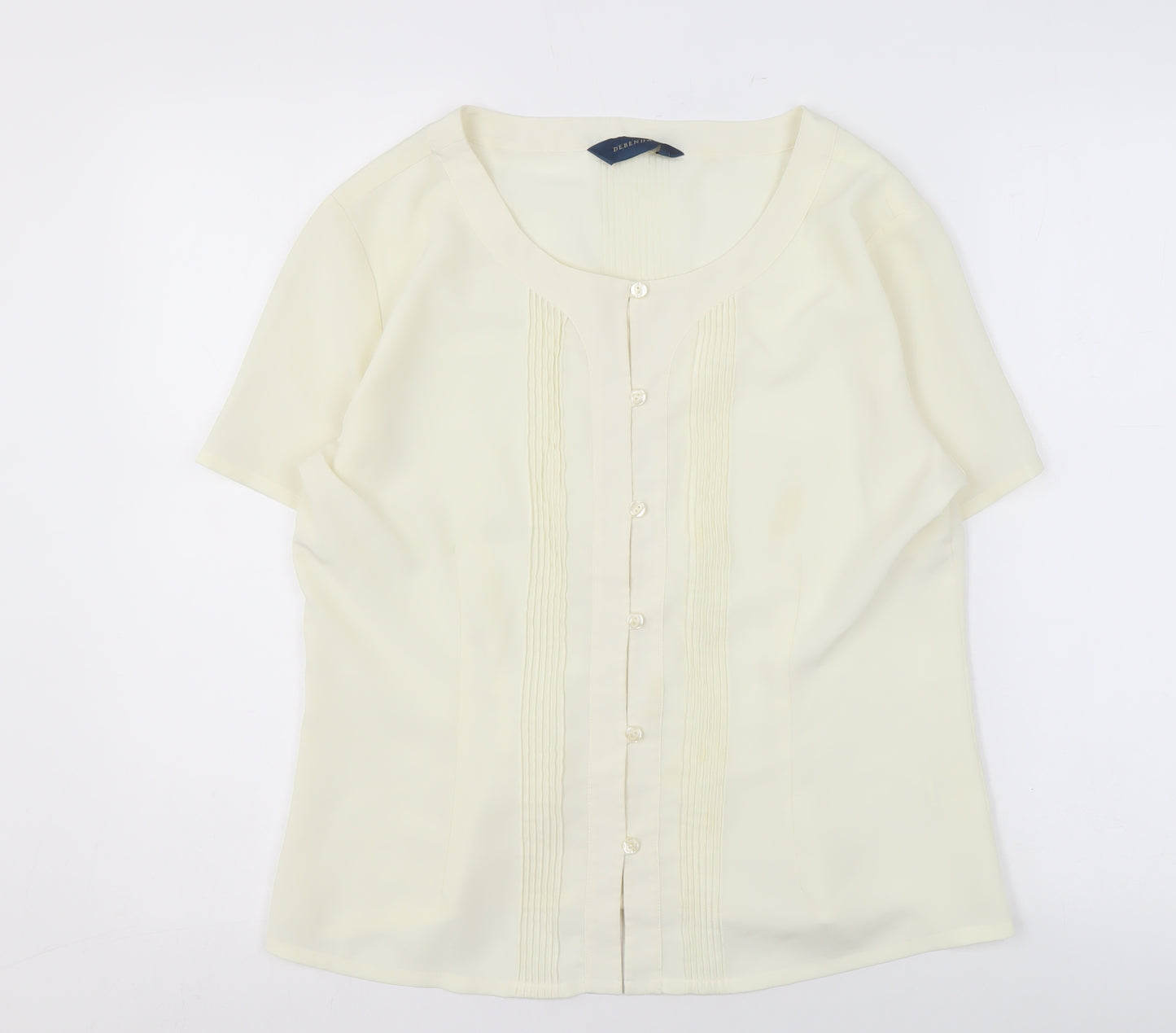 Debenhams Women's Ivory Blouse Size 16, Round Neck