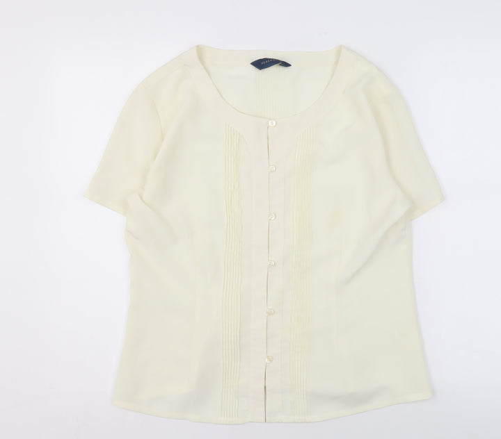 Debenhams Women's Ivory Blouse Size 16, Round Neck