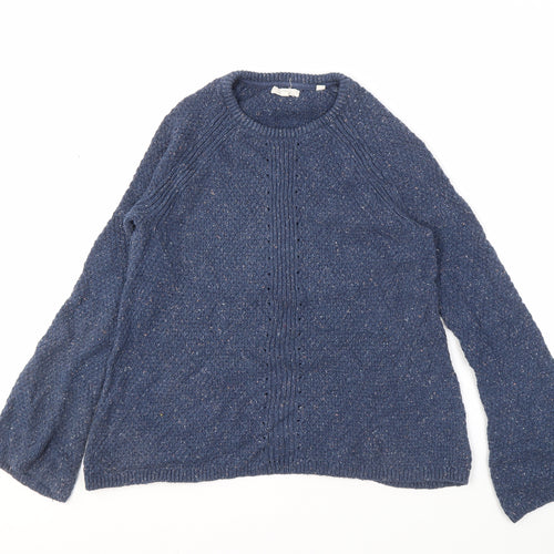 Fat Face Women's Blue Wool Blend Pullover Jumper Size 8