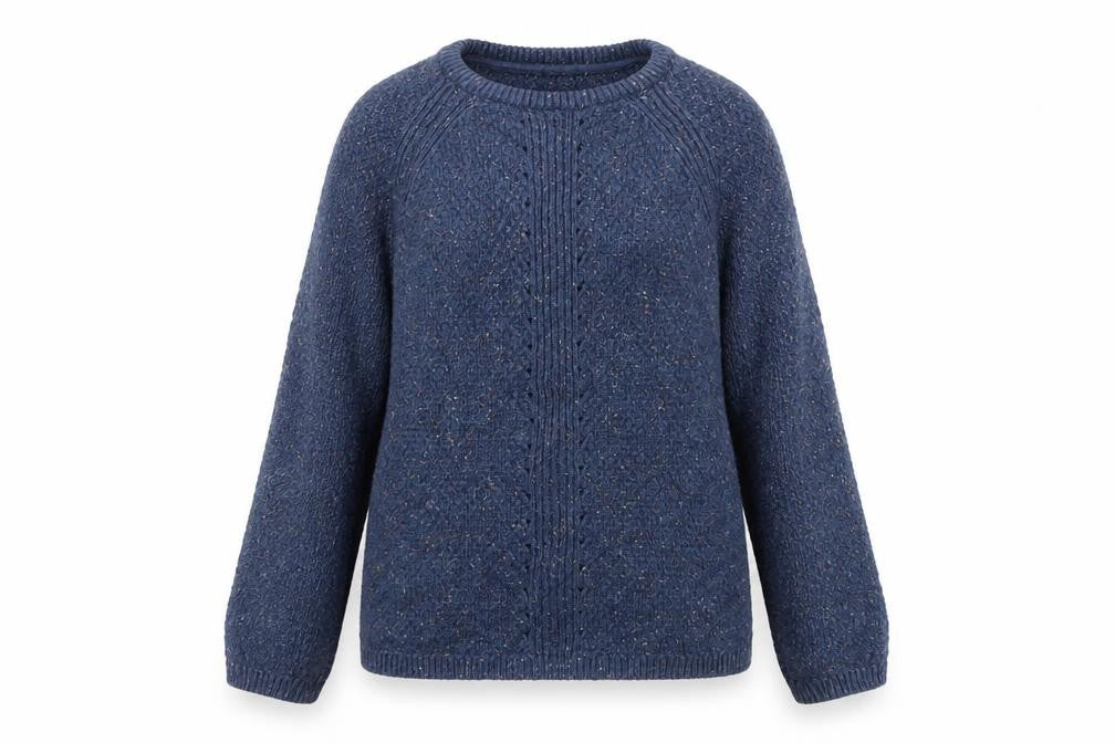 FatFace Women's Blue Wool Blend Pullover Jumper Size 8