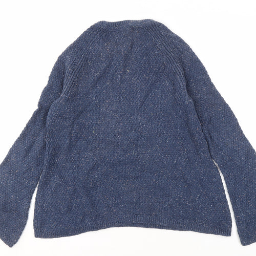 Fat Face Women's Blue Wool Blend Pullover Jumper Size 8