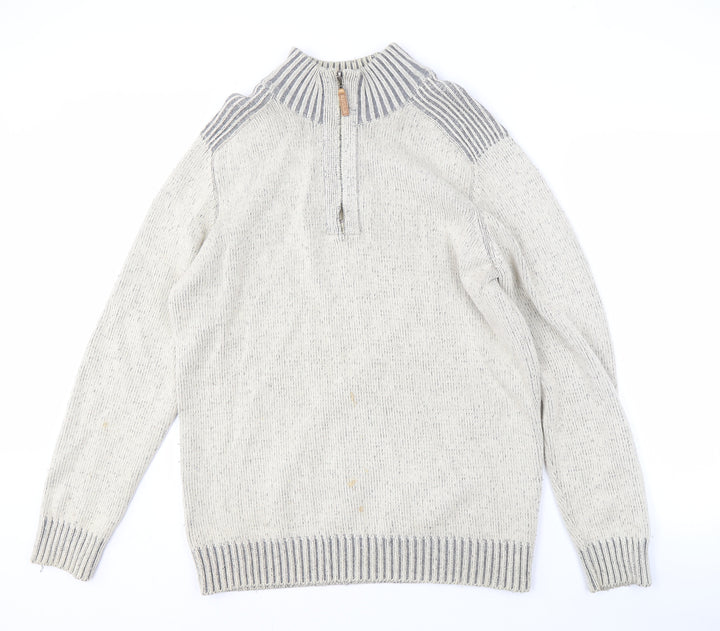 Maine New England Men's Grey Full Zip Jumper M