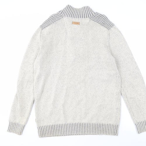 Maine New England Men's Grey Full Zip Jumper M