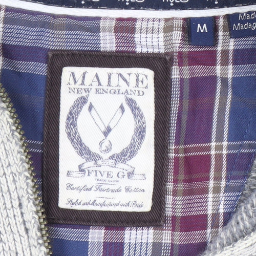 Maine New England Men's Grey Full Zip Jumper M