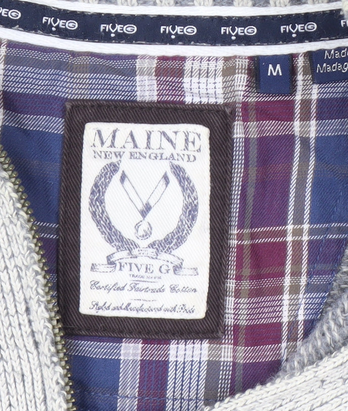 Maine New England Men's Grey Full Zip Jumper M
