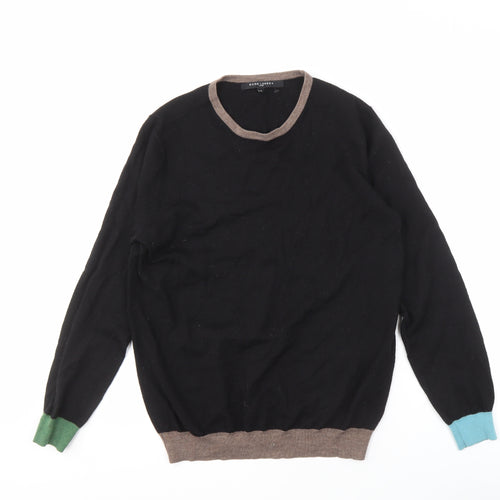 Guide London Men's Black Crew Neck Pullover Jumper, Size M