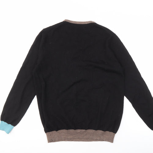 Guide London Men's Black Crew Neck Pullover Jumper, Size M