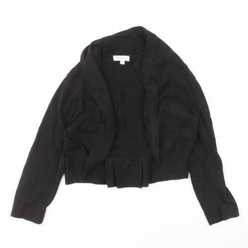 Monsoon Women's Black Medium Open Front Cardigan with Bow