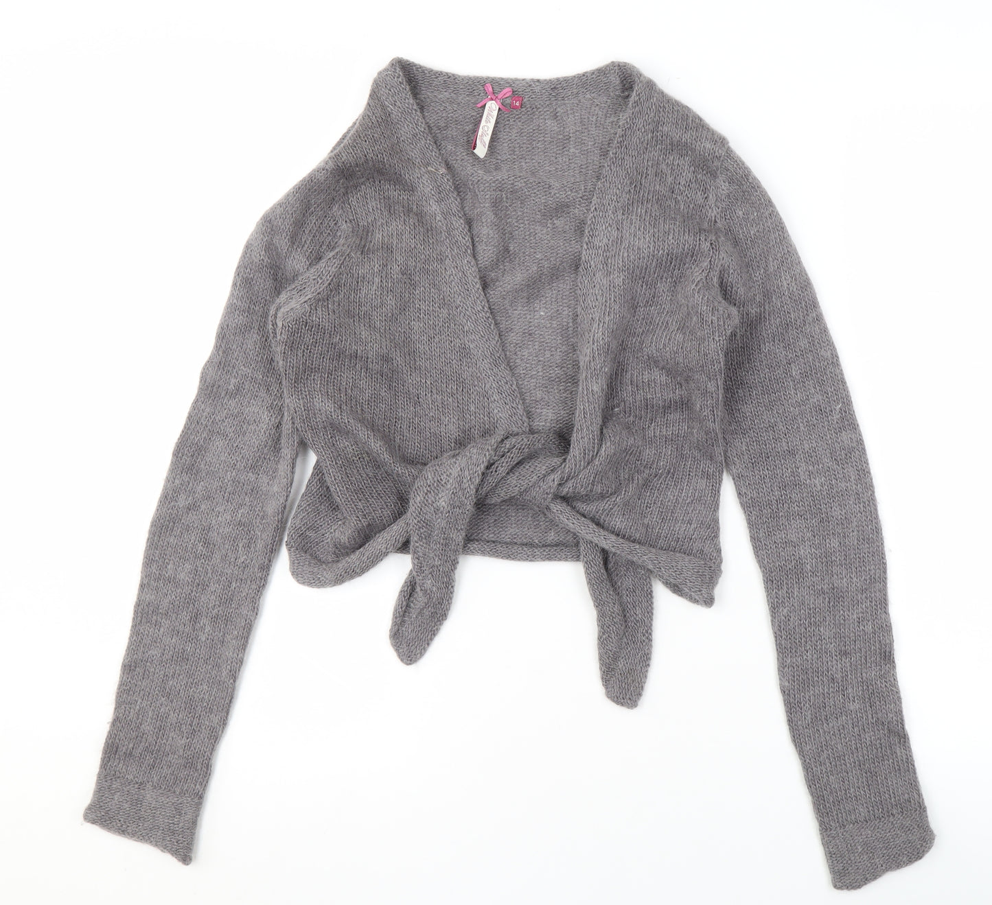 White Stuff Women's Grey Cardigan Size 14 Acrylic Wool