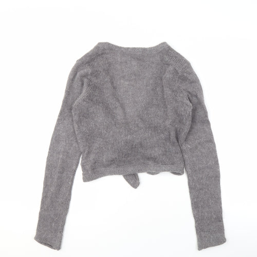 White Stuff Women's Grey Cardigan Size 14 Acrylic Wool