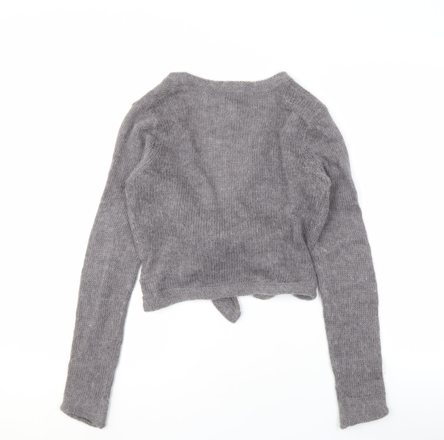 White Stuff Women's Grey Cardigan Size 14 Acrylic Wool