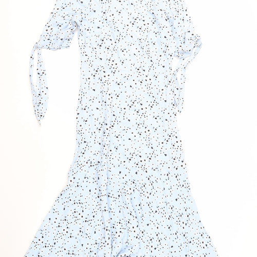 Monsoon Women's Blue Animal Print Dress Size S