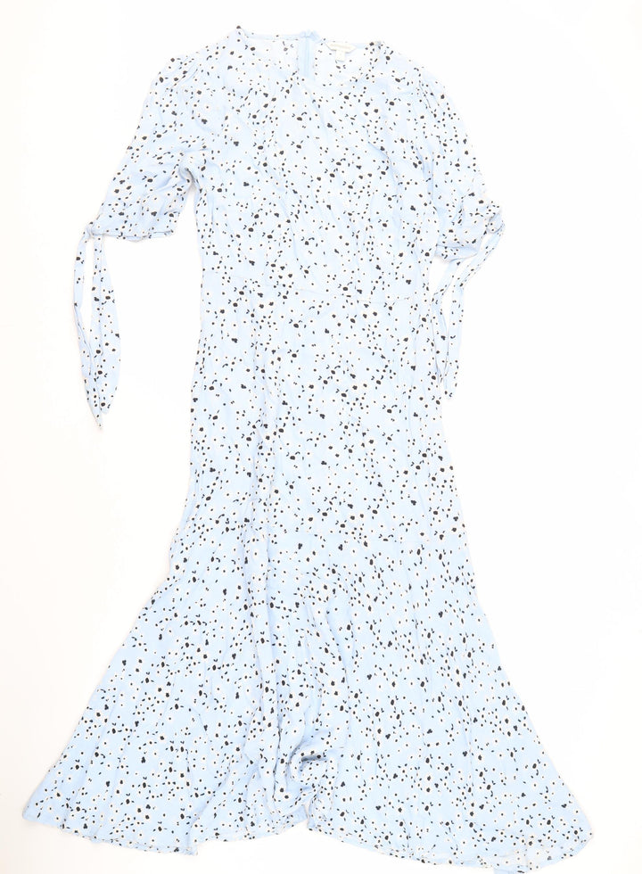 Monsoon Women's Blue Animal Print Dress Size S
