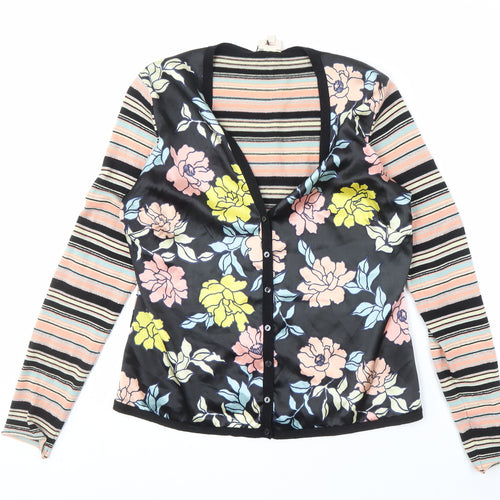 Whistles Women's Multicoloured V-Neck Blouse Size 4