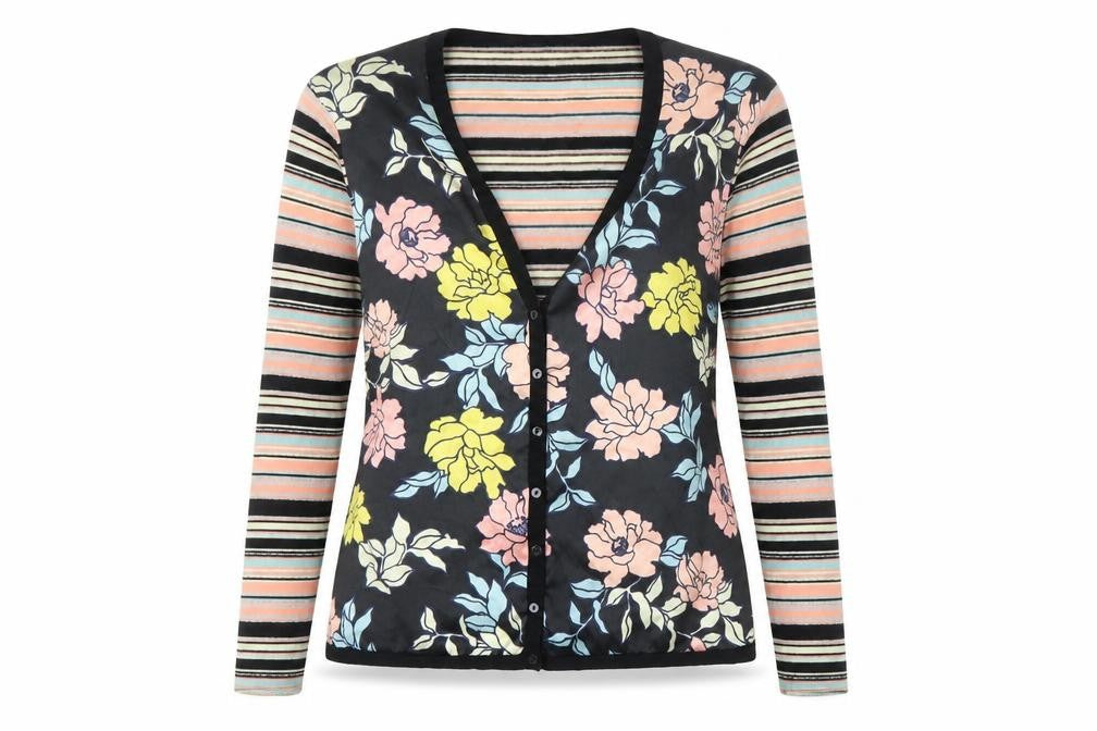 Front view of Whistles Women's Multicoloured V-Neck Blouse, size 4
