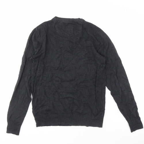 Fat Face Men's Black Henley Jumper Size S