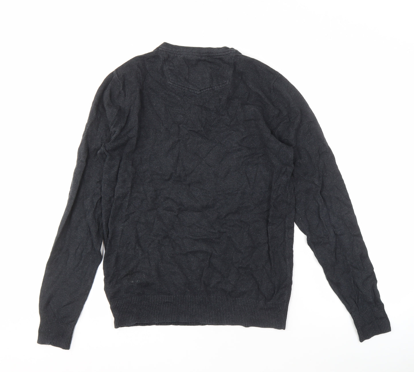 Fat Face Men's Black Henley Jumper Size S