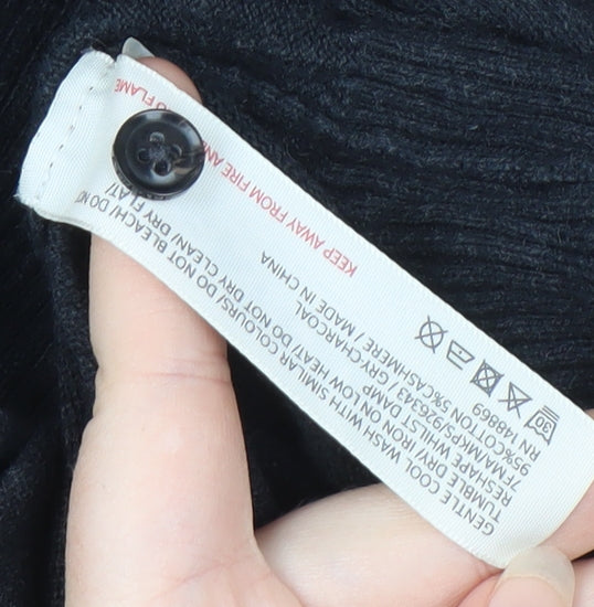 Fat Face Men's Black Henley Jumper Size S