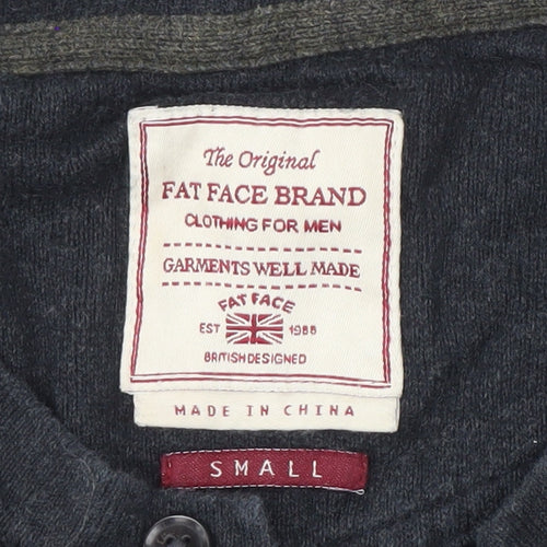 Fat Face Men's Black Henley Jumper Size S