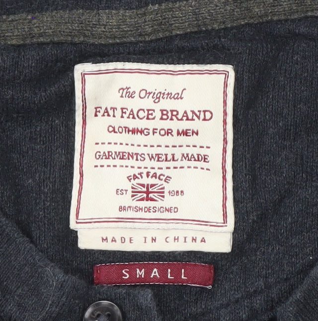 Fat Face Men's Black Henley Jumper Size S