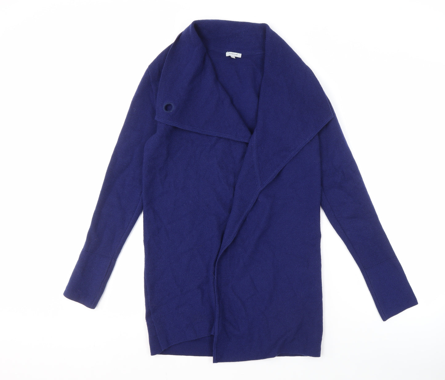 Jigsaw Women's Blue Wool Open Front Cardigan S