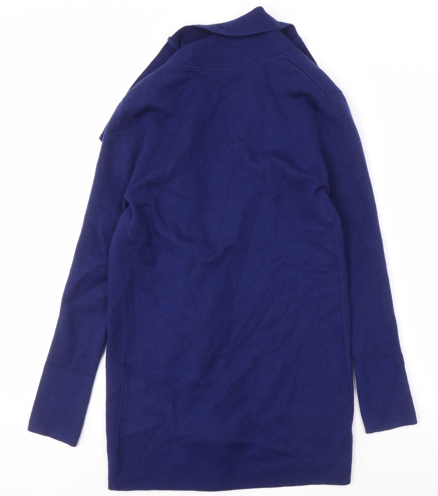Jigsaw Women's Blue Wool Open Front Cardigan S