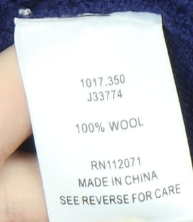 Jigsaw Women's Blue Wool Open Front Cardigan S