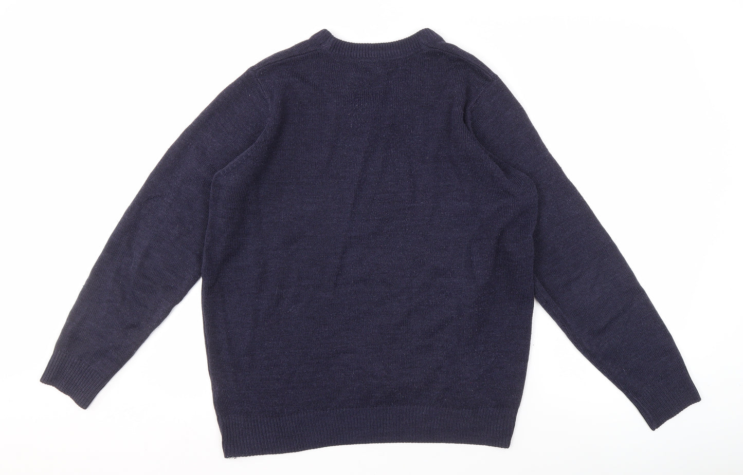 James Pringle Men's Blue V-Neck Pullover Jumper M