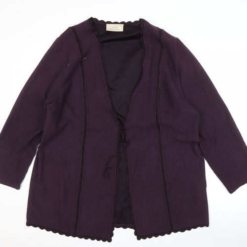 Ann Harvey Women's Purple Jacket Size 16 Long Sleeve