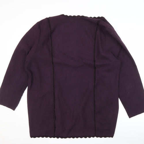 Ann Harvey Women's Purple Jacket Size 16 Long Sleeve