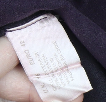 Ann Harvey Women's Purple Jacket Size 16 Long Sleeve
