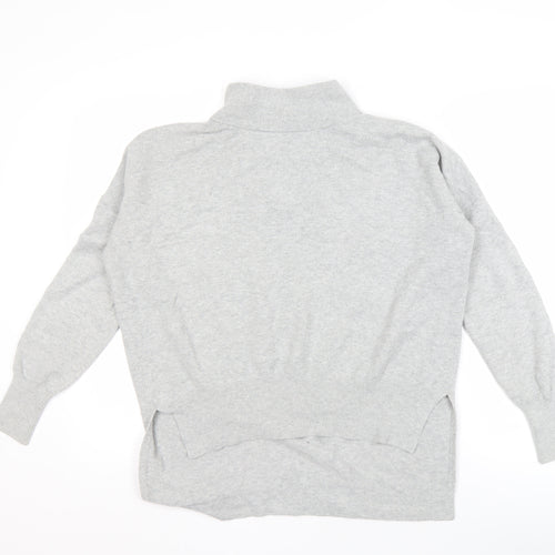 French Connection Women's Grey XS Mock Neck Pullover Jumper