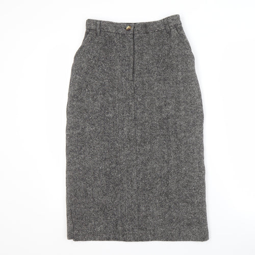 Orvis Women's Grey Wool Tweed Pencil Skirt Size 8