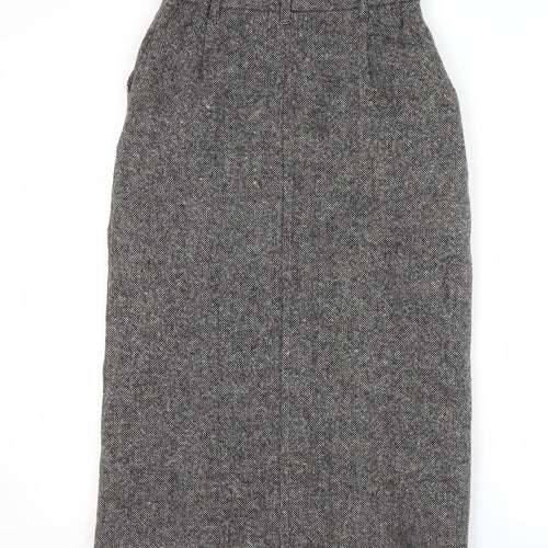Orvis Women's Grey Wool Tweed Pencil Skirt Size 8