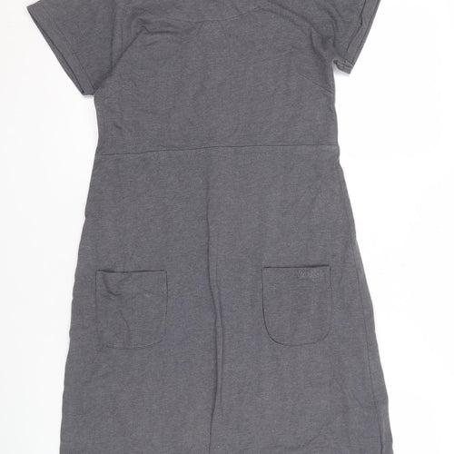 Weird Fish Women's Grey Polka Dot Short Sleeve Dress