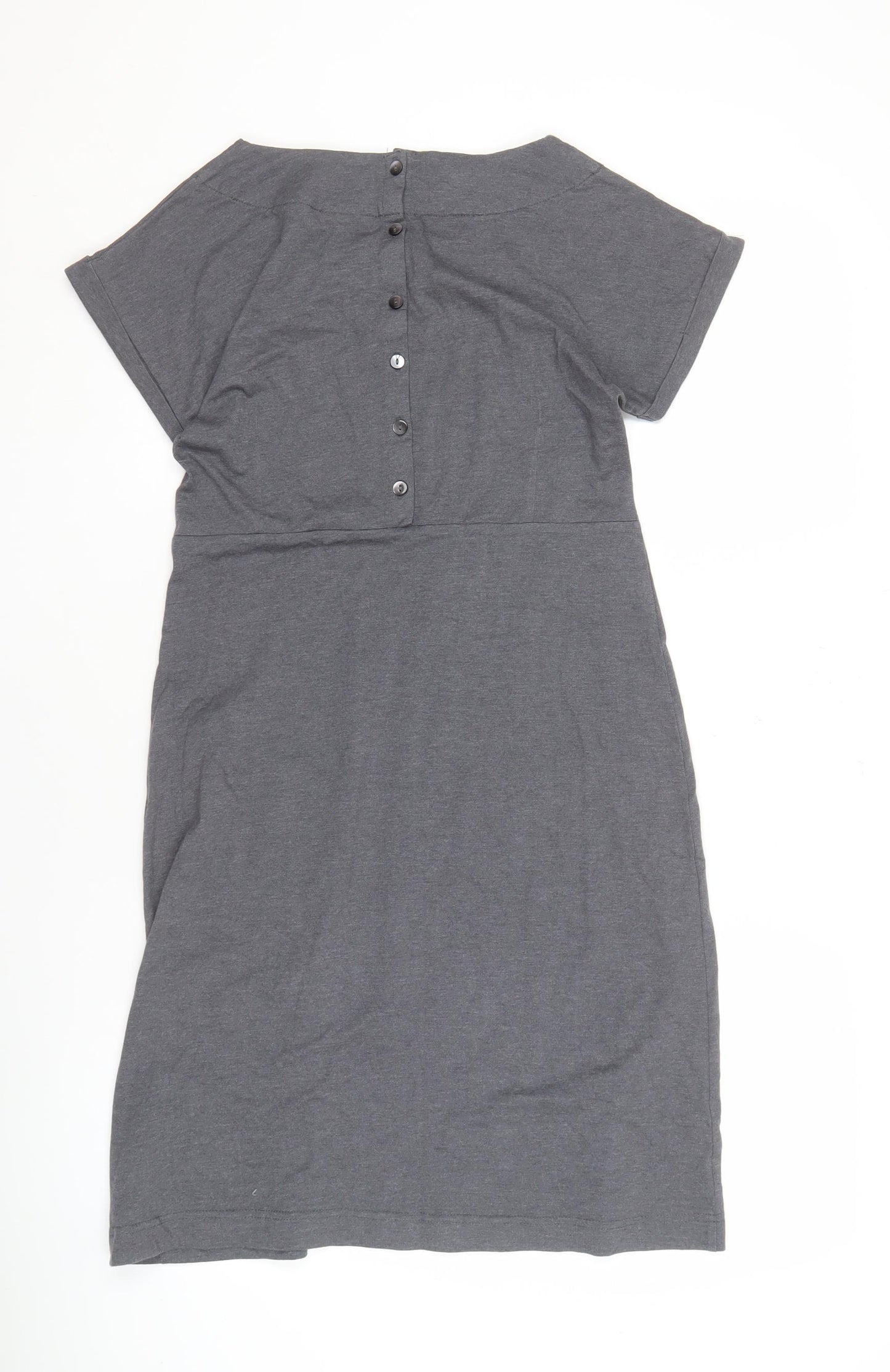 Weird Fish Women's Grey Polka Dot Short Sleeve Dress