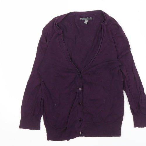Gap Women's XS Purple Cardigan with Button Accent