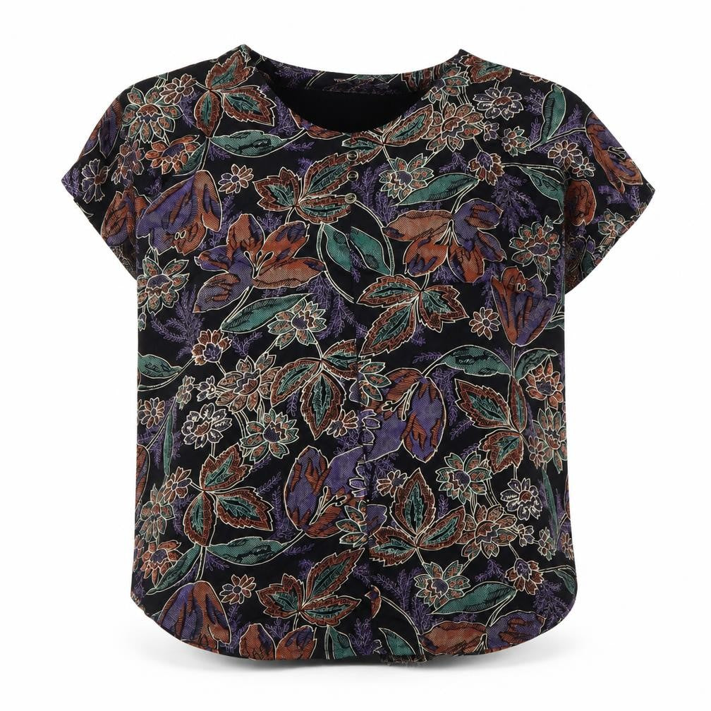 Front view of Look Women's Multicoloured Floral Blouse - One Size