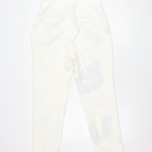 Zara Women's White Trousers L - Classic & Chic