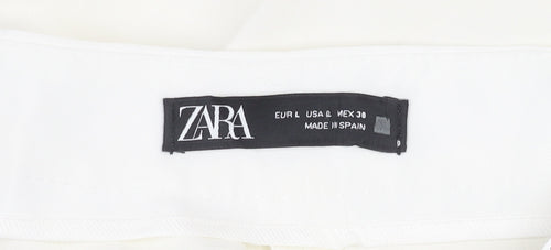 Zara Women's White Trousers L - Classic & Chic