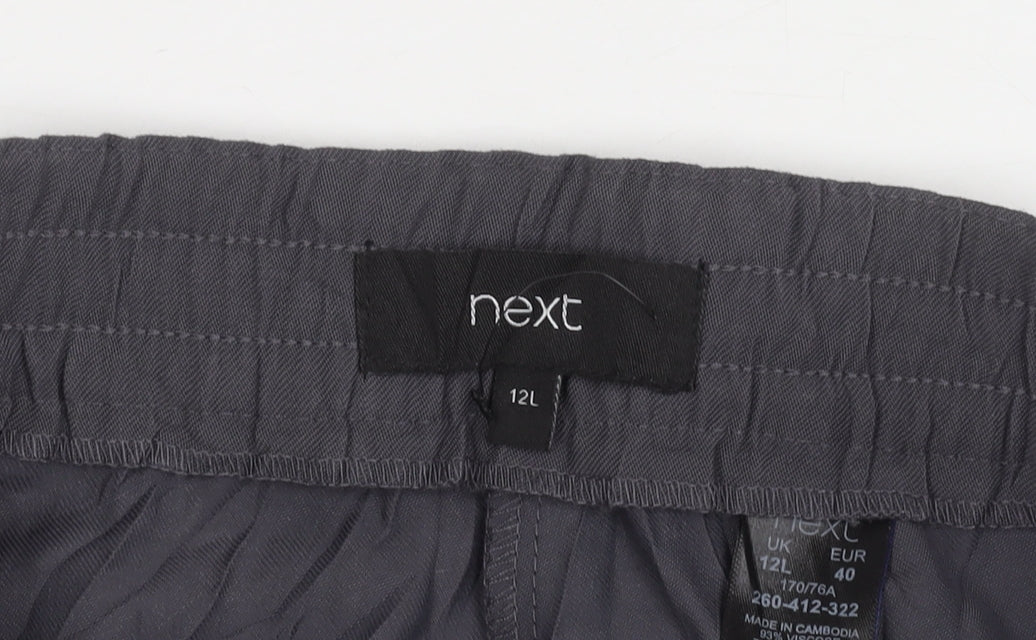 Next Grey Elastic Waist Women's Trousers Size 12L