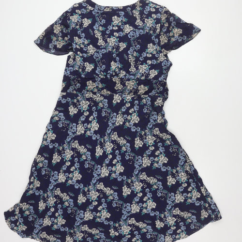 Monsoon Women's Blue Floral Dress Size 16