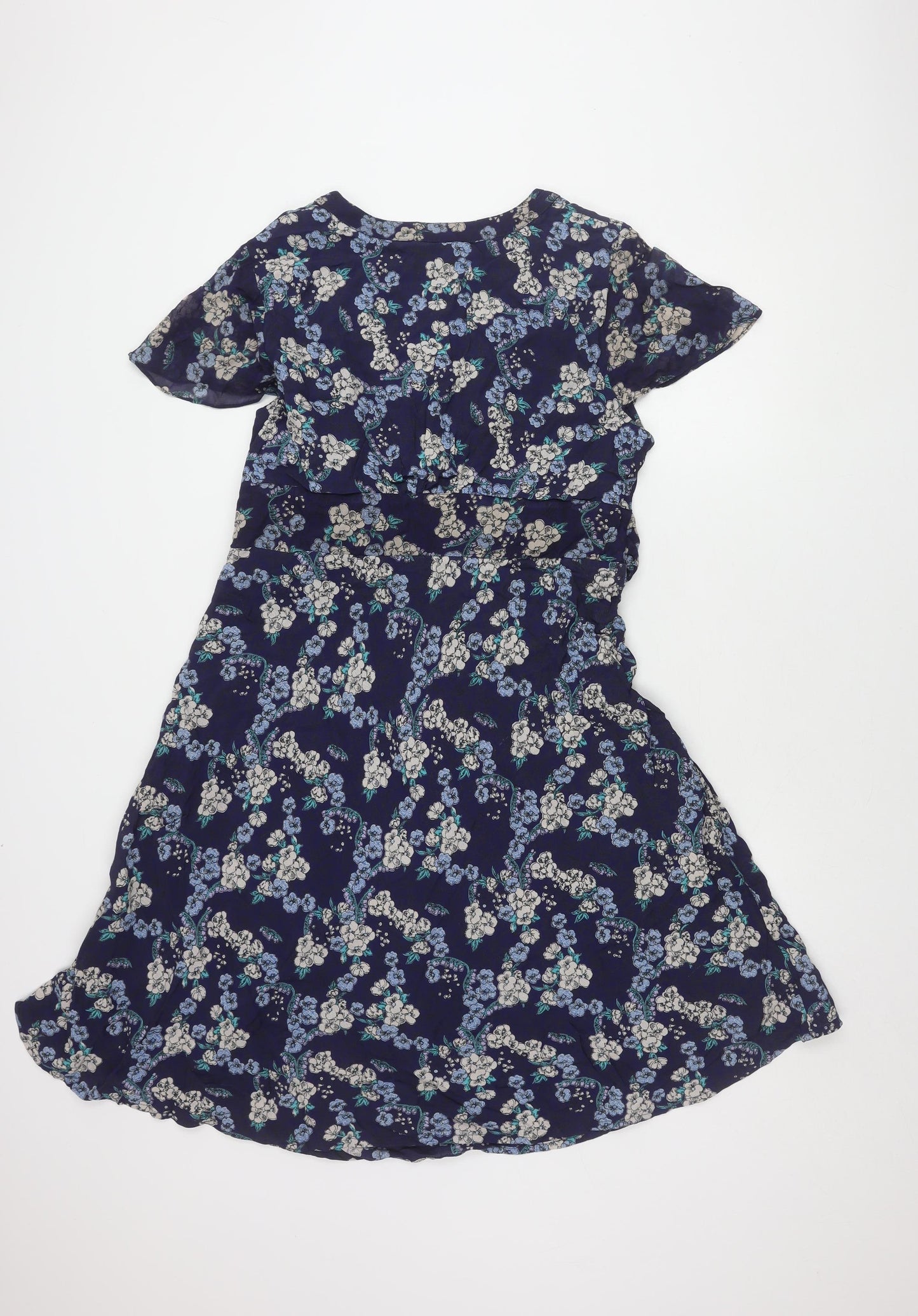 Monsoon Women's Blue Floral Dress Size 16