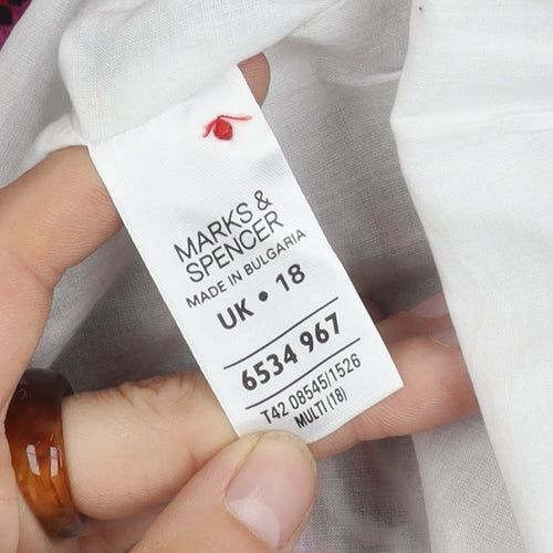 Marks and Spencer Women Multicoloured Floral Dress, Size 18