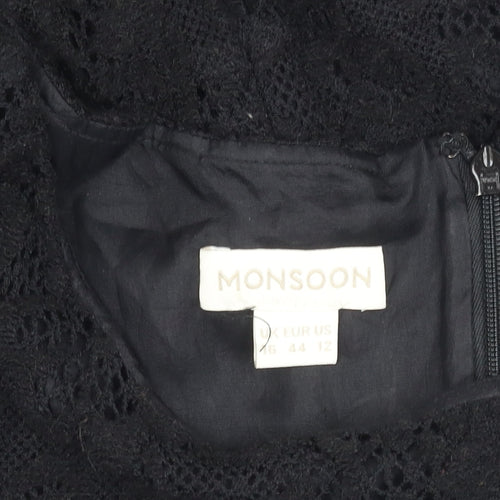 Monsoon Women's Black Sheath Dress Size 16